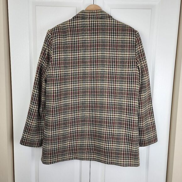Sag Harbor Plaid Blazer Wool Blend Houndstooth Eclectic Grandpa Jacket Size 14 - Picture 3 of 16